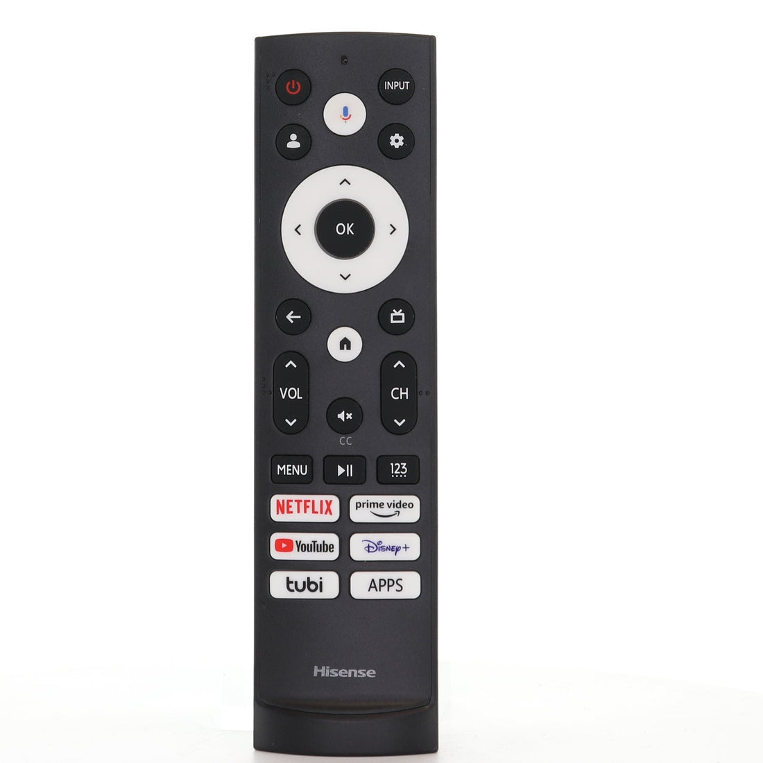 Hisense ERF3AF90H TV Remote Control with Voice - Netflix, Prime Video, Youtube, Disney +, tubi, APPS