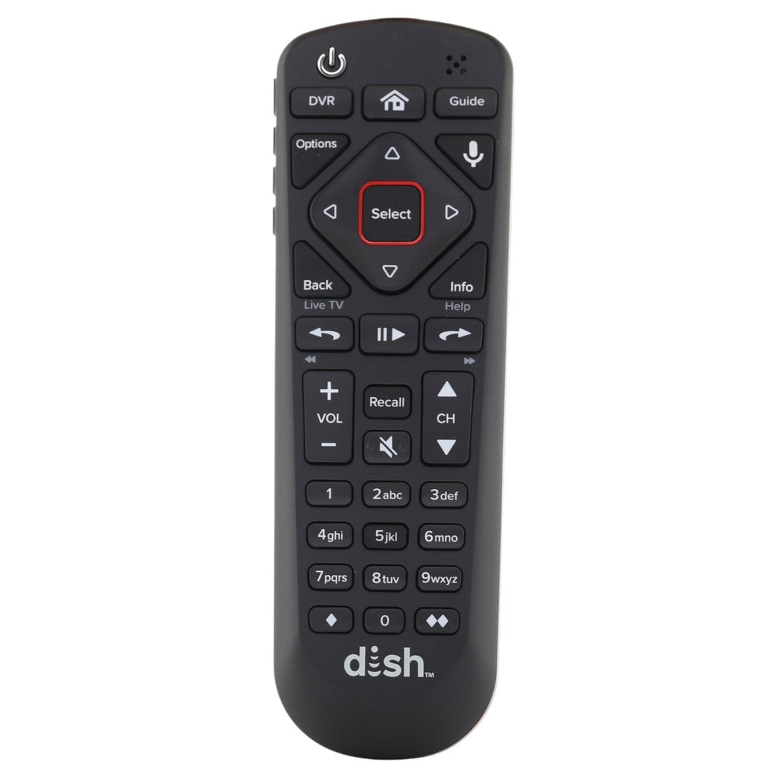 Dish - Network 54.2 UHF 2G Satellite Cable box Remote Control - Google Voice - RF and IR - 227238