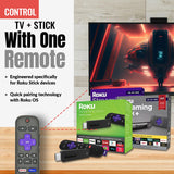 Anderic RC - GZ1 Universal Remote Control for Roku Streaming Stick, StreamBar, and TV - RCFA5 RCGZ1