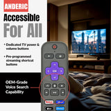 Anderic RC - GZ1 Universal Remote Control for Roku Streaming Stick, StreamBar, and TV - RCFA5 RCGZ1