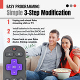 Anderic RC - GZ1 Universal Remote Control for Roku Streaming Stick, StreamBar, and TV - RCFA5 RCGZ1