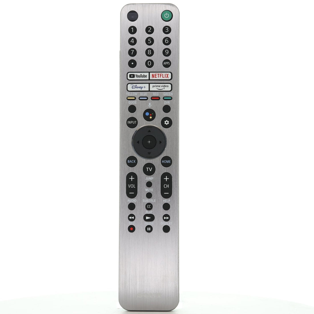 Sony RMF - TX621U Backlit Smart TV Remote Control with Voice - YouTube, Netflix, Disney+, Prime Video - Metal Front