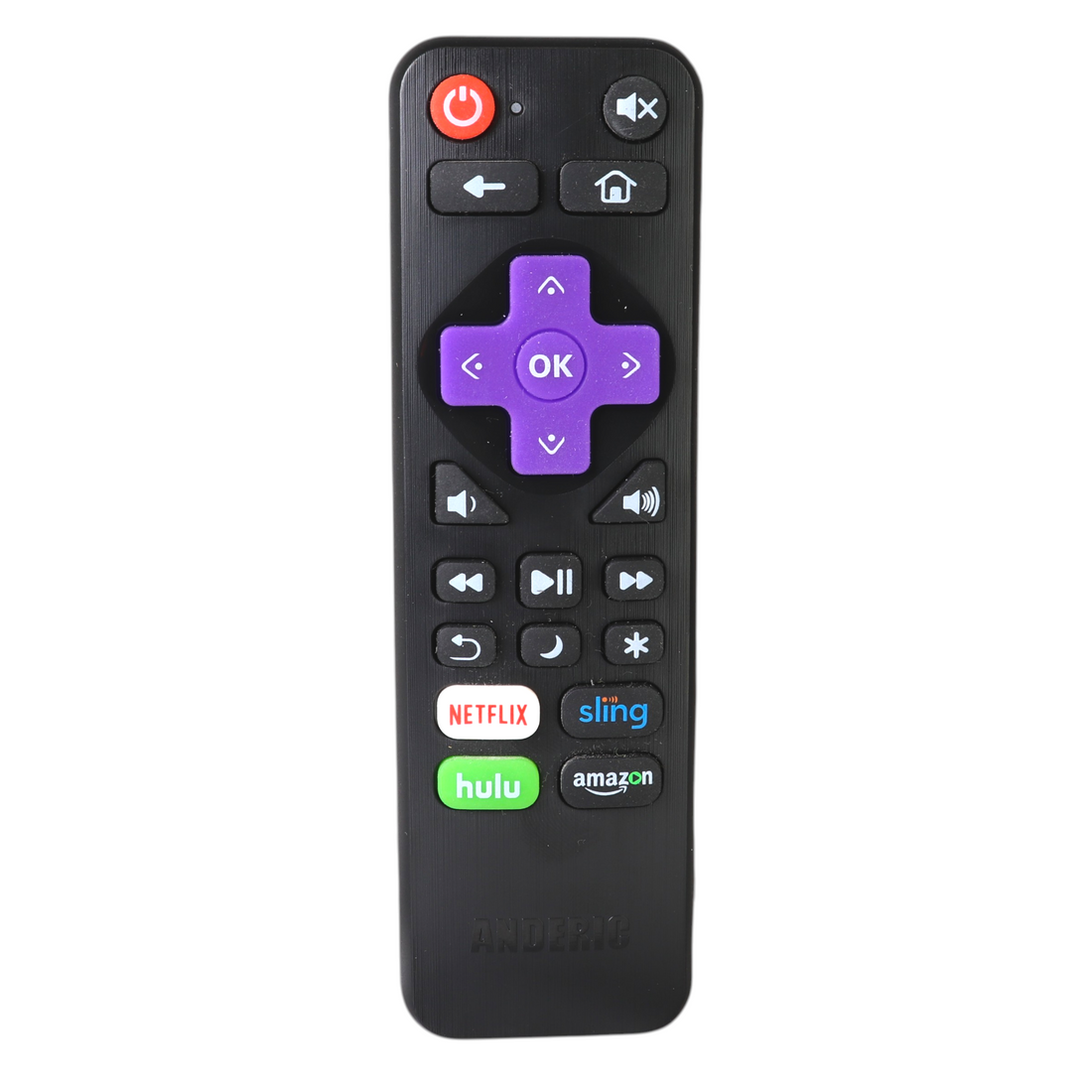 Anderic RRLC18 Replacement TV Remote Control for Sharp, Hisense, Proscan RokuOS TV's - No programming