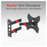 LEADZM 26-50" Adjustable Wall Mount Bracket Rotatable TV Stand TMX200 with Spirit Level