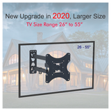 LEADZM 26-50" Adjustable Wall Mount Bracket Rotatable TV Stand TMX200 with Spirit Level