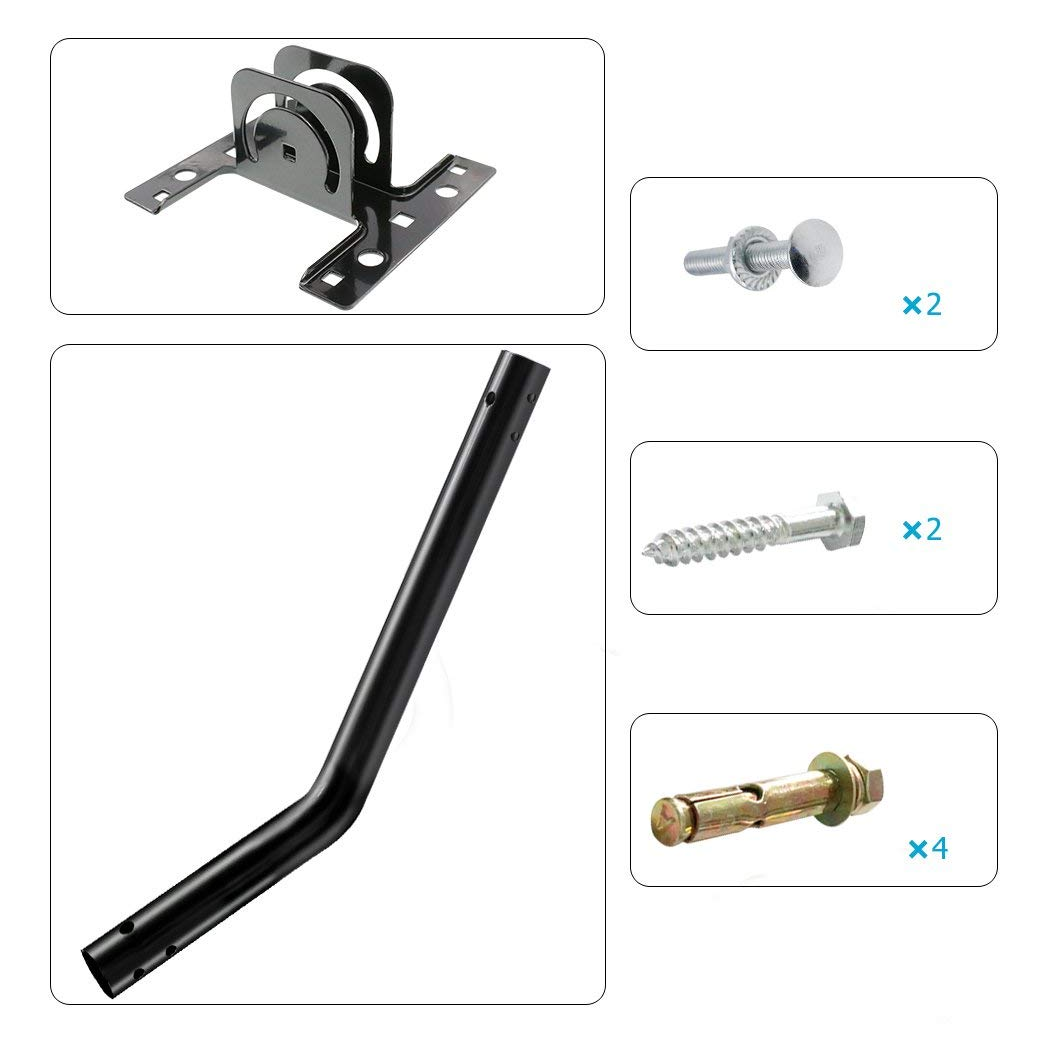 G01 Universal 180?Adjustable TV Antenna J-Pole Aerial Bracket Black