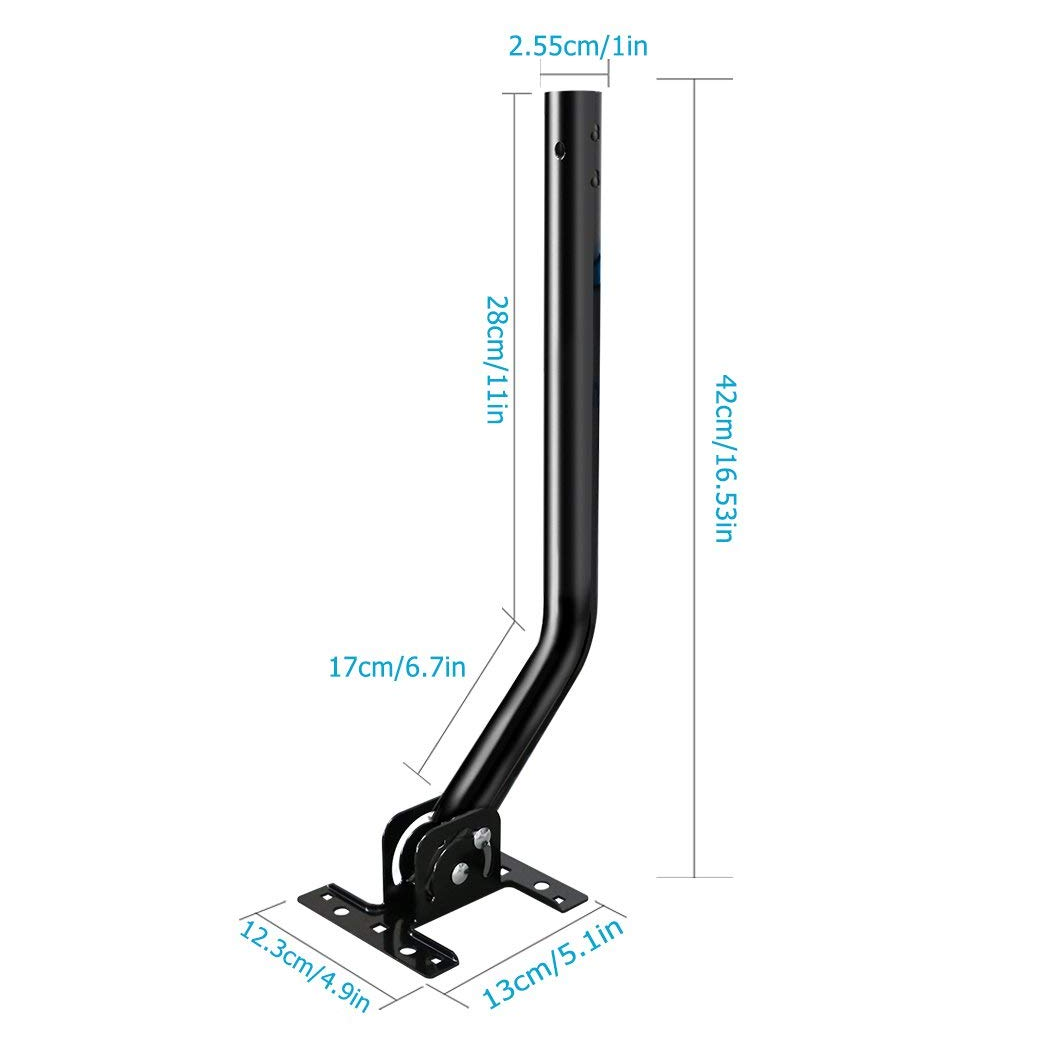 G01 Universal 180?Adjustable TV Antenna J-Pole Aerial Bracket Black