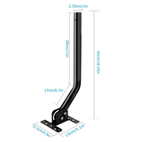 G01 Universal 180?Adjustable TV Antenna J-Pole Aerial Bracket Black