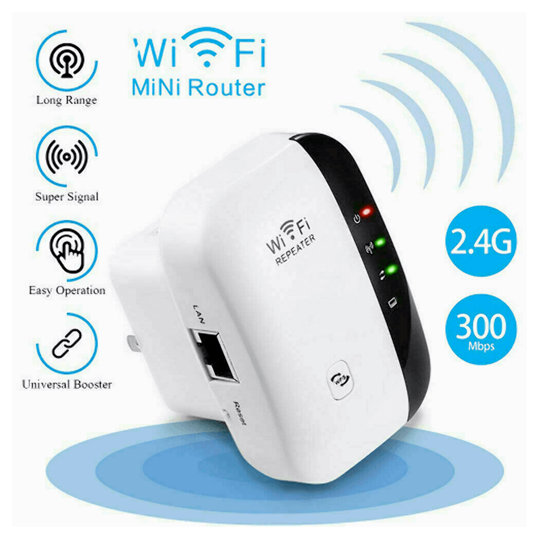 NEW! WiFi Range Extender Internet Booster Wireless Signal Repeater