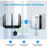 NEW! WiFi Range Extender Internet Booster Wireless Signal Repeater