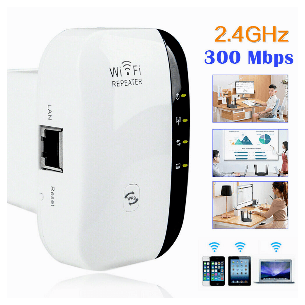 NEW! WiFi Range Extender Internet Booster Wireless Signal Repeater