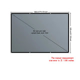 4K high-definition projection screen with 60-133 inch metal anti light screen hook design suitable for low...