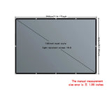 4K high-definition projection screen with 60-133 inch metal anti light screen hook design suitable for low...
