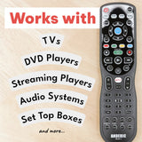 Anderic RRU401.7 4 - Device Universal Remote Control with Backlight, Macro and Learning for TV, Cable, Streaming