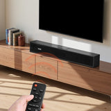 Sound Bar for Smart TV, 2.0 Channel, 24-Inch Compact Soundbar TV Speakers for Projector, Bluetooth AUX Connection, Remote Control, Easy Setup, 80W Surround Sound System for PC Home Theater Audio