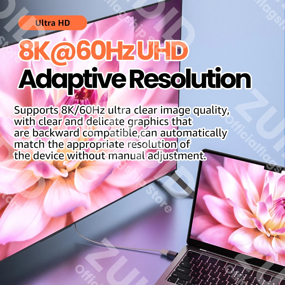 HDMI 2.1 Right-Angle Male-to-Female Adapter - 8K / 4K