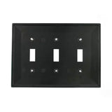 Black 3-Gang Toggle Wall Plate (1-Pack)