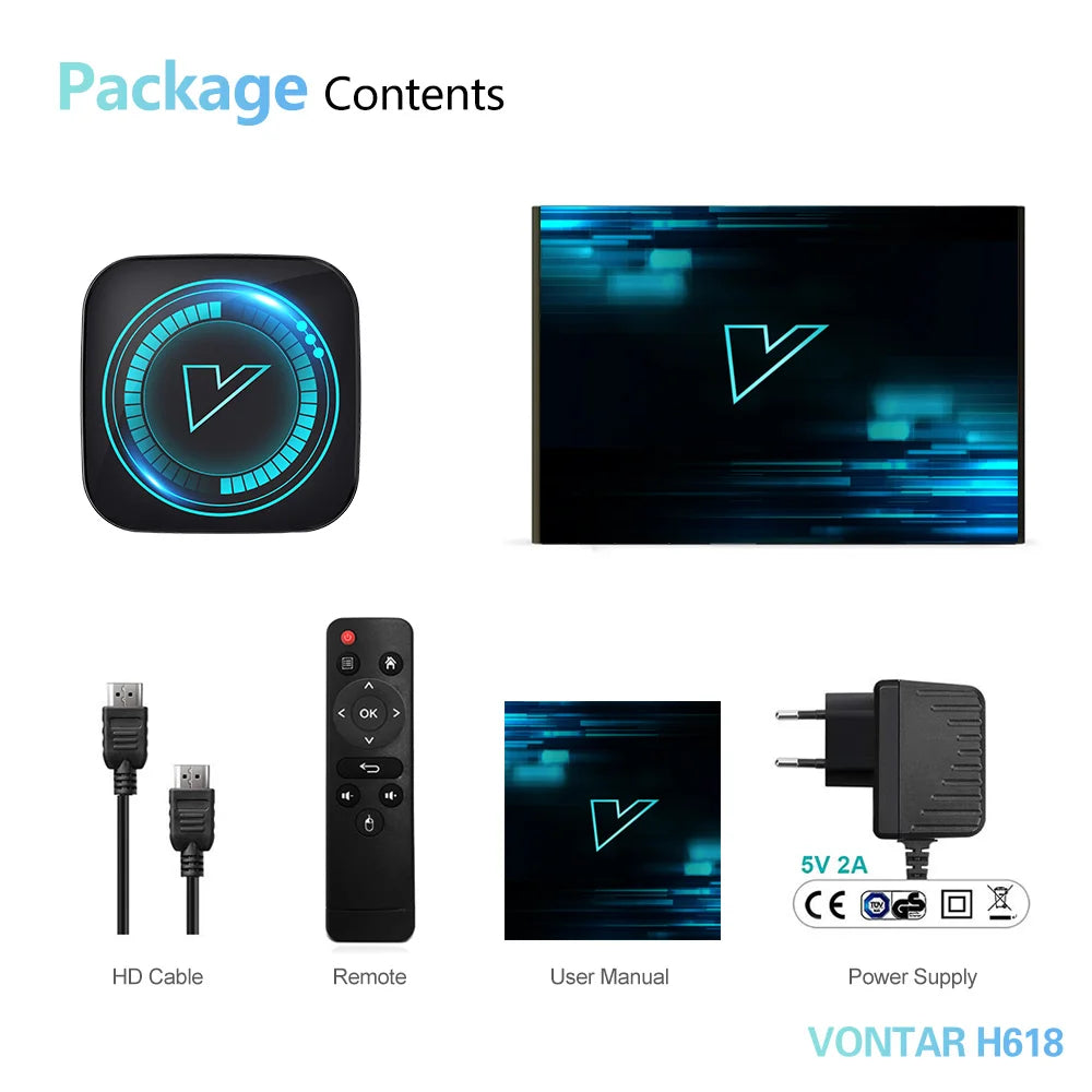 Smart Android H618 - Android 12 - Media Player - with 8K / Voice Remote