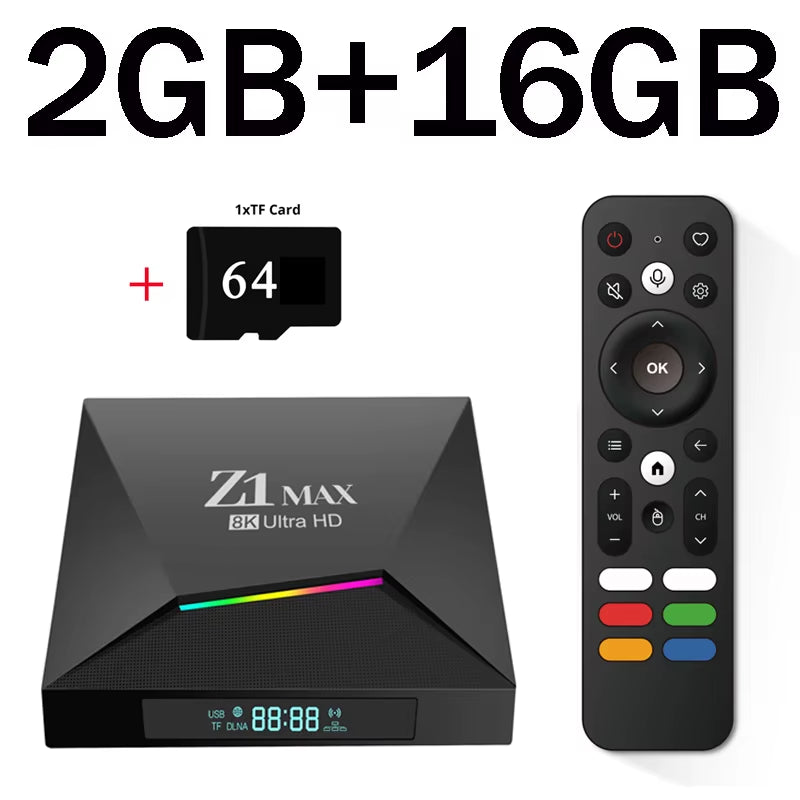 Z1 MAX - Android 15 - Media Player - with 8K / Dual-Band WiFi / Bluetooth 5