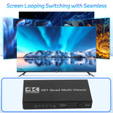 4K HDMI Multiviewer Switch - 4 Inputs to 1 Display