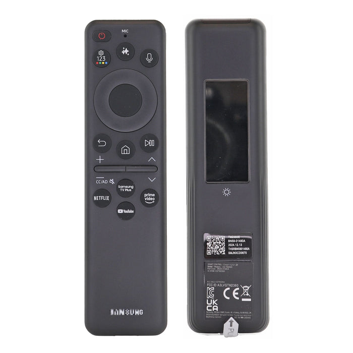 Samsung BN59 - 01480A / TM2360E 2025 Eco Solar Cell TV Remote Control - Voice AI - Samsung TV Plus - Netflix