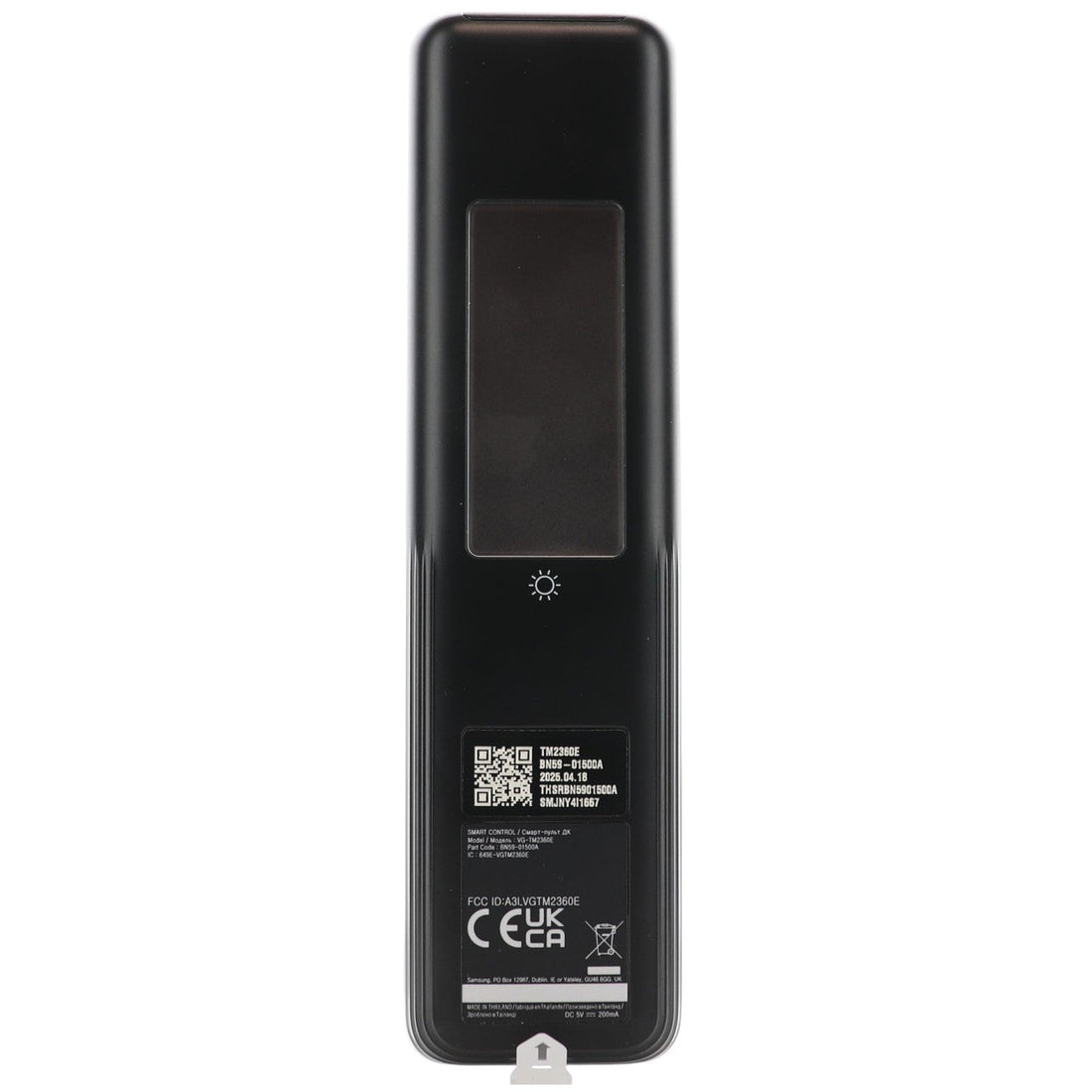Samsung BN59 - 01500A / TM2360E Eco Smart TV Remote Control - Black - Solar Cell - RF and IR - 2023 - BN5901500A