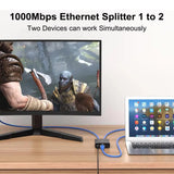 Gigabit RJ45 Ethernet Splitter Adapter