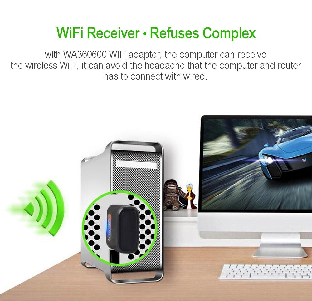 600Mbps Dual-Band USB WiFi Adapter