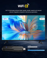 Q8 - Android 14 - Streaming Stick - with 8K / WiFi 6 / Voice Remote - 8GB RAM / 16GB Storage
