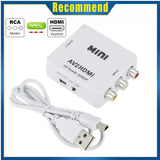 RCA to HDMI Converter with USB Cable 1080P AV to HDMI Adapter AV2HDMI AV/CVSB to HDMI AV to HDMI Switch HD