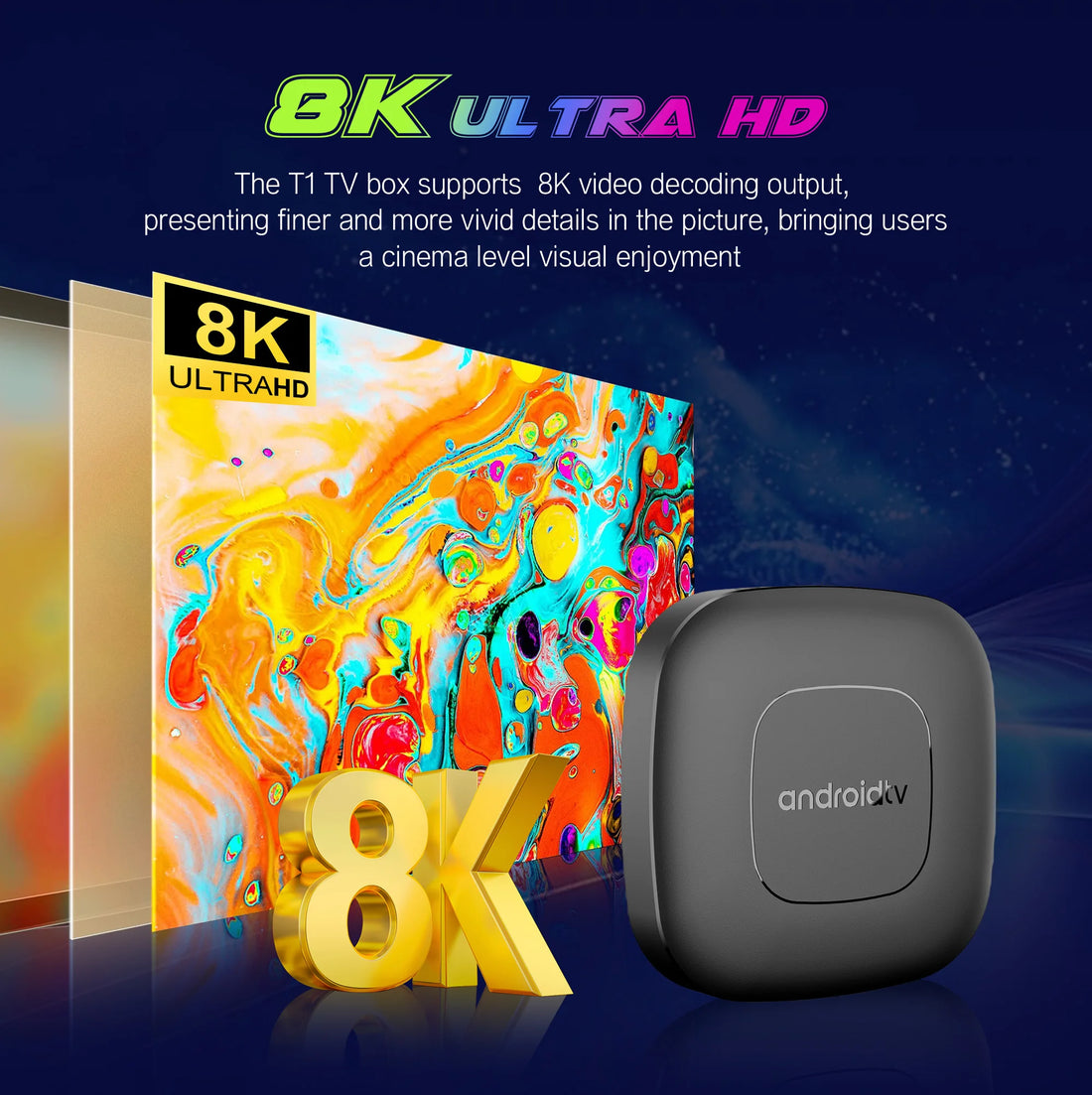 T1 - Android 16 - Media Player - with WiFi 6 / Bluetooth 5