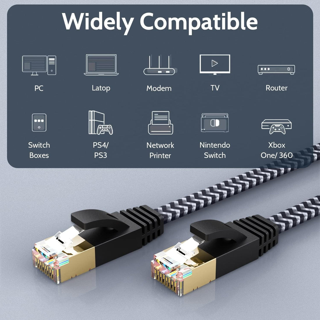 Cat7 Ethernet Network Cable / Adapter