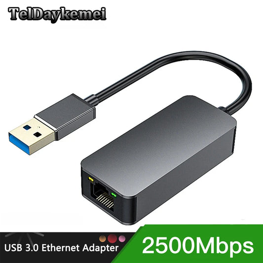 2.5Gbps USB-C to RJ45 Ethernet Adapter - DAB Media Solutions