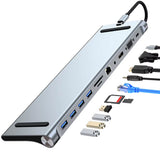 11-in-1 USB-C Docking Station with HDMI, VGA, Ethernet and PD
