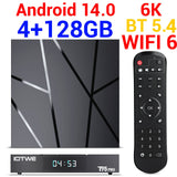 Smart Android - Android 14 - Media Player - with WiFi 6 - 128GB RAM / 64GB Storage