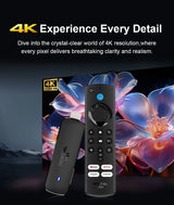 Q8 - Android 14 - Streaming Stick - with 8K / WiFi 6 / Voice Remote - 8GB RAM / 16GB Storage