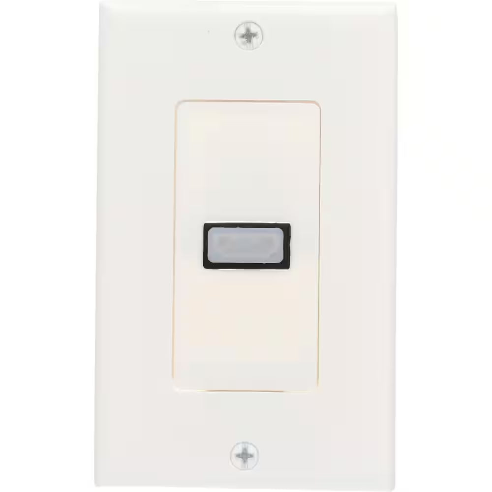 White 2-Gang Audio/Video Wall Plate (1-Pack)