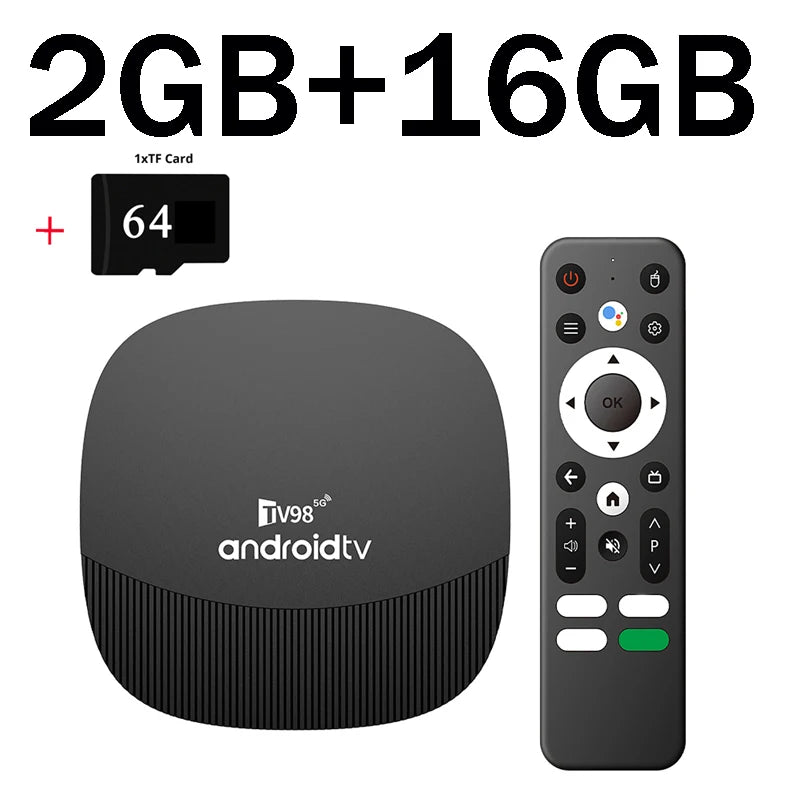 TV98 ATV MAX PLUS - Android 14 - Media Player - with 8K / Dual-Band WiFi / Voice Remote