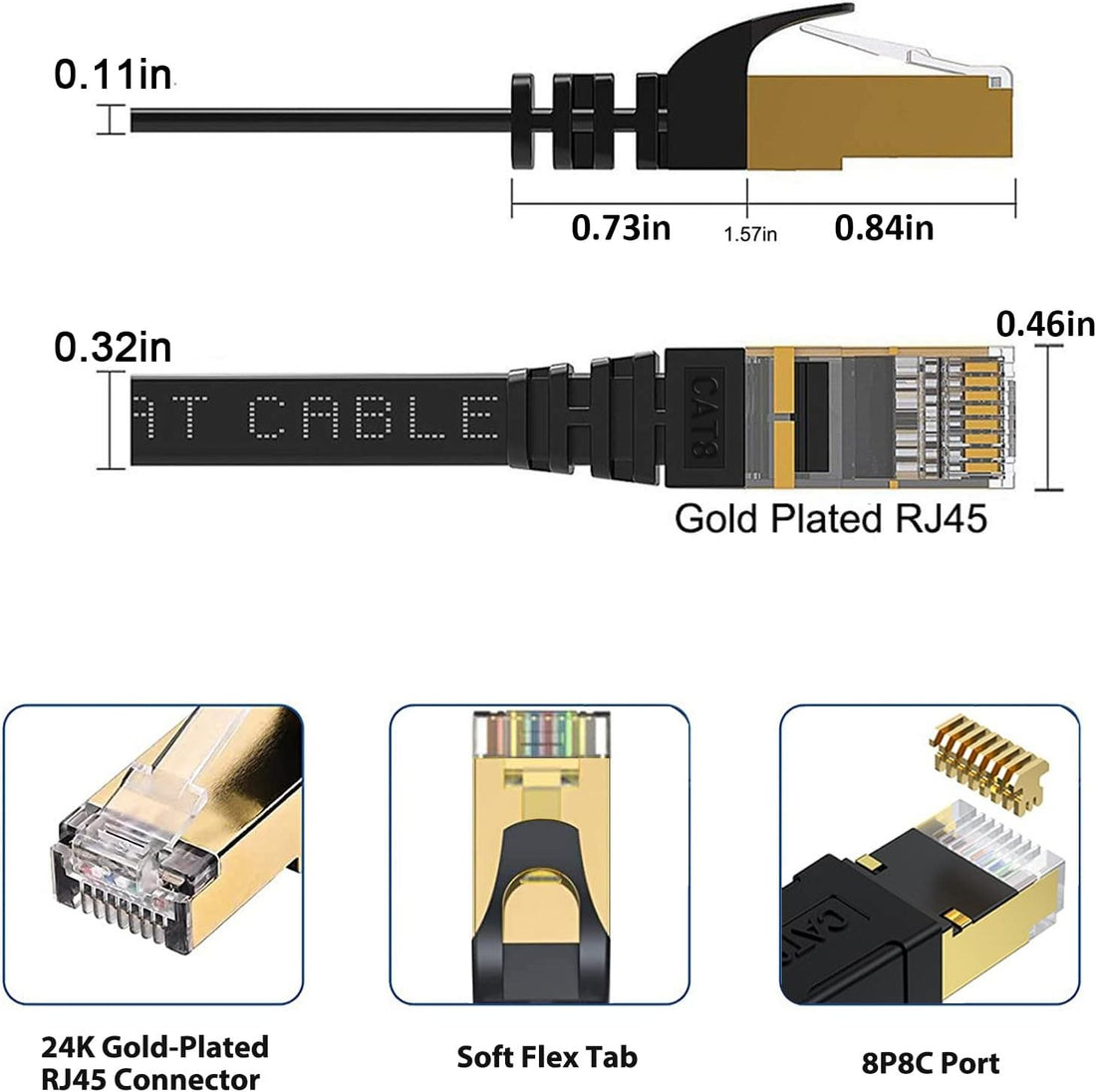 Cat8 Ethernet Network Cable / Adapter