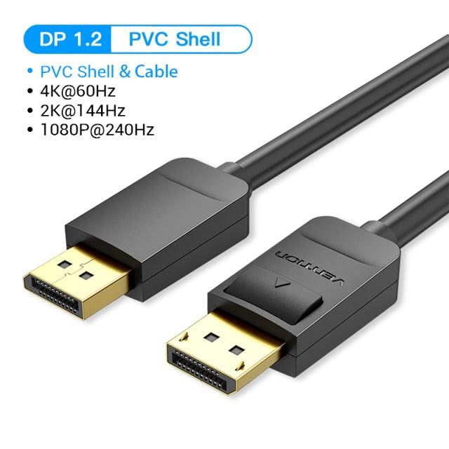 Fast 1.4Gbps 8K 60Hz 4K HDR Display Port Audio Cable for Video PC Laptop TV
