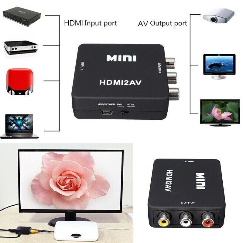 HDMI to RCA AV Converter Adapter - 1080p