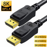 High Bandwidth 8K Display port cable to display port 4K@60Hz For PC Laptop Monitor Projector