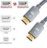 High Speed Display Port TV Cable Audio 8K Video Cable Compatible For PC And Laptop Portable Projector...