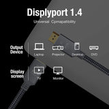 High Speed Display Port TV Cable Audio 8K Video Cable Compatible For PC And Laptop Portable Projector...