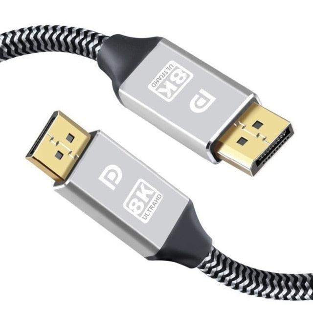 High Speed Display Port TV Cable Audio 8K Video Cable Compatible For PC And Laptop Portable Projector...