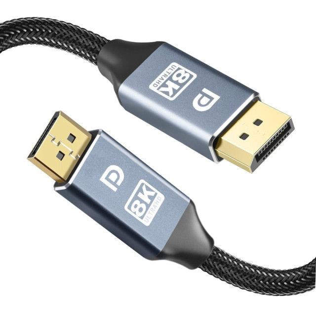 High Speed Display Port TV Cable Audio 8K Video Cable Compatible For PC And Laptop Portable Projector...