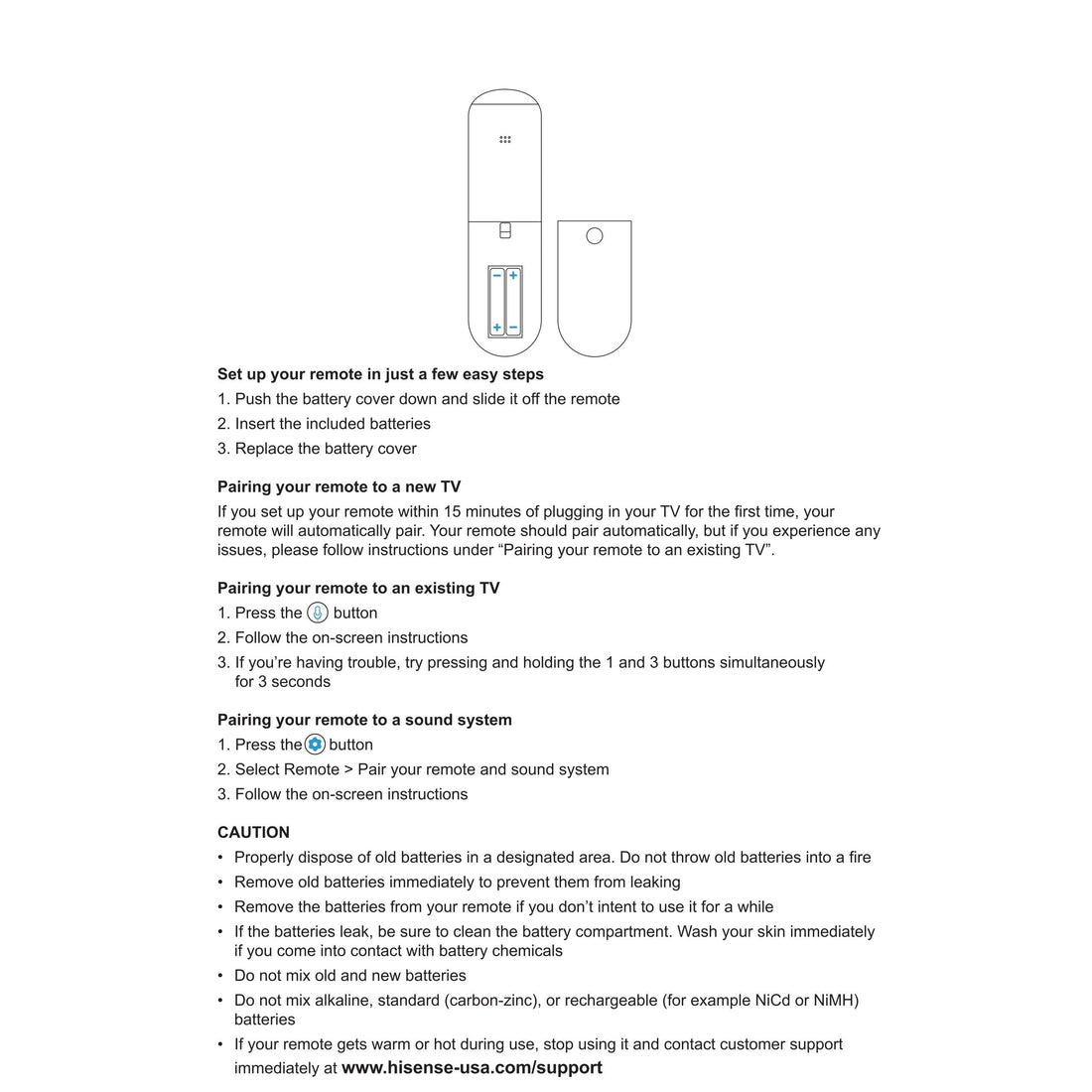 Hisense XClass Xumo MG3 - R34010 Smart TV Remote Control with VOICE - 297107