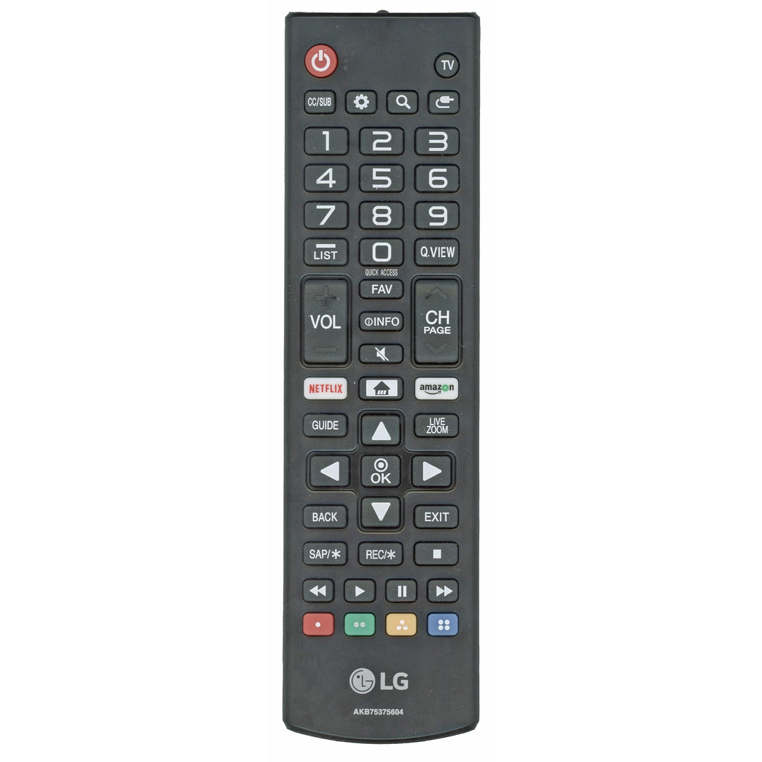 LG AKB75375604 TV Remote Control - IR - Netflix - Prime Video - AGF76631070