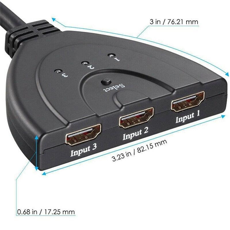 4K 3-Port HDMI Switch / Splitter
