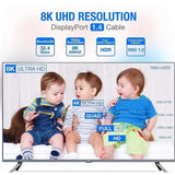 1m/2m/5m High Speed 1.4Gbp Slim and Flexible Ultra HD 8K 4K 144Hz 165Hz Display Port Adapter For Monitor...